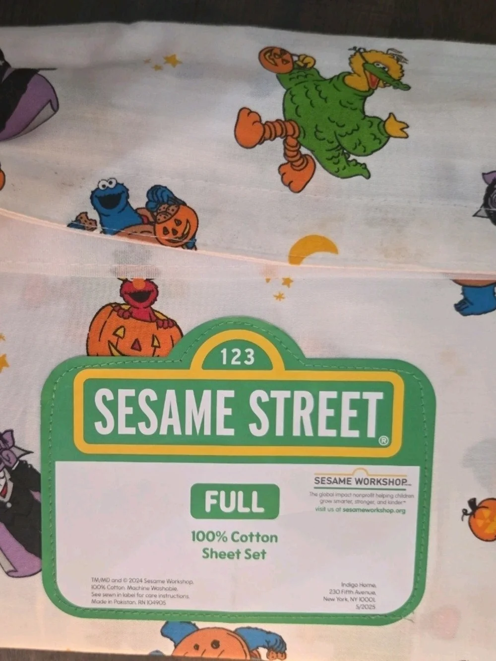 Sesame Street HALLOWEEN FULL Bed Sheets